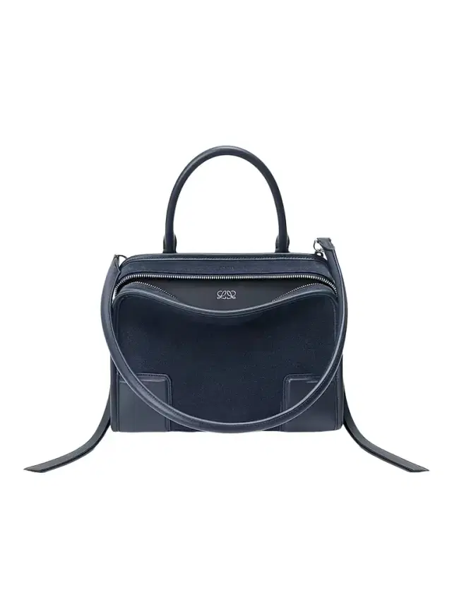 LOEWE Women's Amazona  Suede Top Handle Bag - Deep Navy