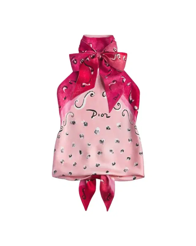 Dior Dioriviera Delicate Ribbon Dior Silk Top