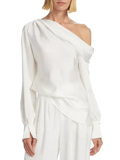 SIMKHAI Women's Alice Off-The-Shoulder Top - White | Thumbnail 3 SIMKHAI Women's Alice Off-The-Shoulder Top - White | Thumbnail 3