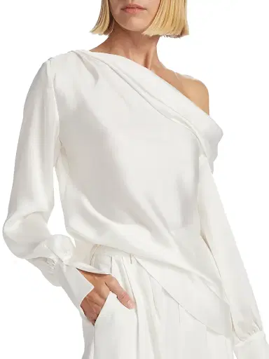 SIMKHAI Women's Alice Off-The-Shoulder Top - White | Thumbnail 6 SIMKHAI Women's Alice Off-The-Shoulder Top - White | Thumbnail 6