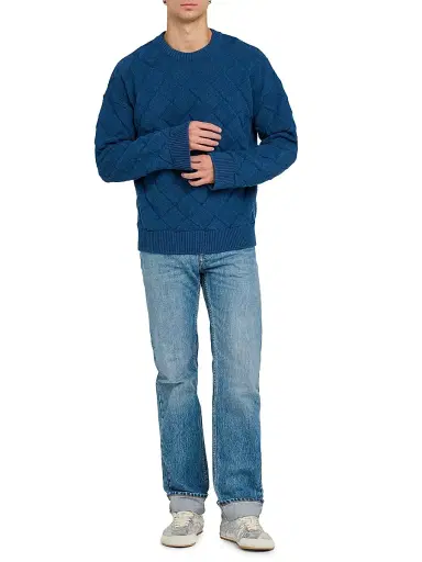 Bottega Veneta Men's Intrecciato 3D Wool-Blend Knit Sweater - Espresso - Size Small | Thumbnail 2 Bottega Veneta Men's Intrecciato 3D Wool-Blend Knit Sweater - Espresso - Size Small | Thumbnail 2