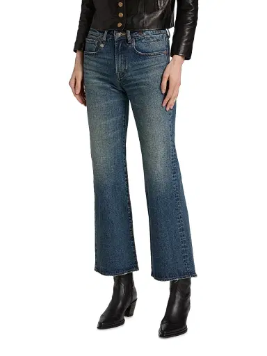R13 Women's Joan Kick Flared Jeans - Melvin Blue Stretch - Size 31 | Thumbnail 3