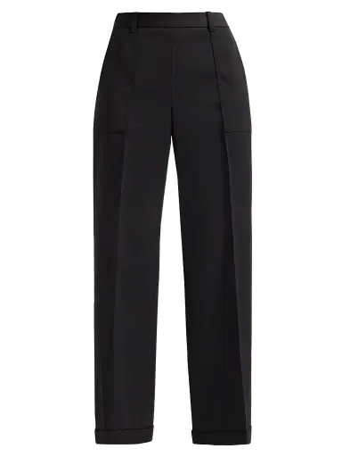 Elie Tahari Women's July The Adrianna Pleated-Front Straight-Leg Pants - Noir - Size 16 | Thumbnail 1 Elie Tahari Women's July The Adrianna Pleated-Front Straight-Leg Pants - Noir - Size 16 | Thumbnail 1