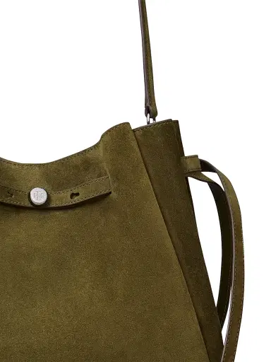 Tory Burch Women's Large Romy Suede Bucket Bag - Leccio | Thumbnail 5 Tory Burch Women's Large Romy Suede Bucket Bag - Leccio | Thumbnail 5