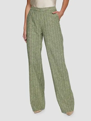 L'Agence Women's Livvy Stripe Straight-Leg Trousers | Thumbnail 4