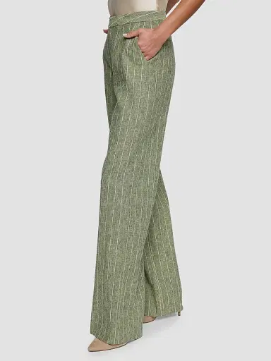L'Agence Women's Livvy Stripe Straight-Leg Trousers | Thumbnail 5
