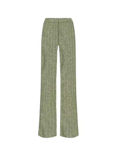 L'Agence Women's Livvy Stripe Straight-Leg Trousers | Thumbnail 1