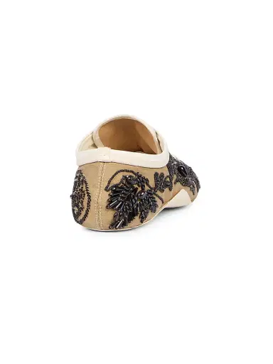 Dries Van Noten Women's Beaded Cotton Canvas Low-Top Sneakers - Camel - Size 5 | Thumbnail 4