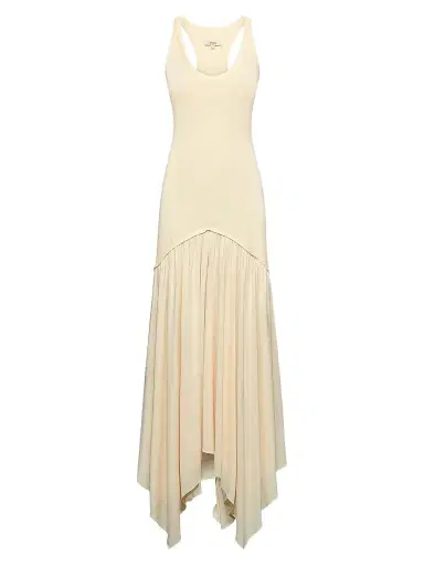 Et Ochs Women's Ramona Asymmetric Stretch-Jersey Scoopneck Maxi Dress - Wax - Size XL | Thumbnail 1