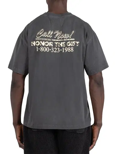 Honor The Gift Men's Procrastination Hotline Graphic Cotton T-Shirt - Black | Thumbnail 2