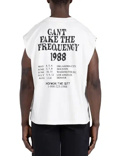 Honor The Gift Men's The Frequency Cotton Jersey Tank - White - Size XXL | Thumbnail 2