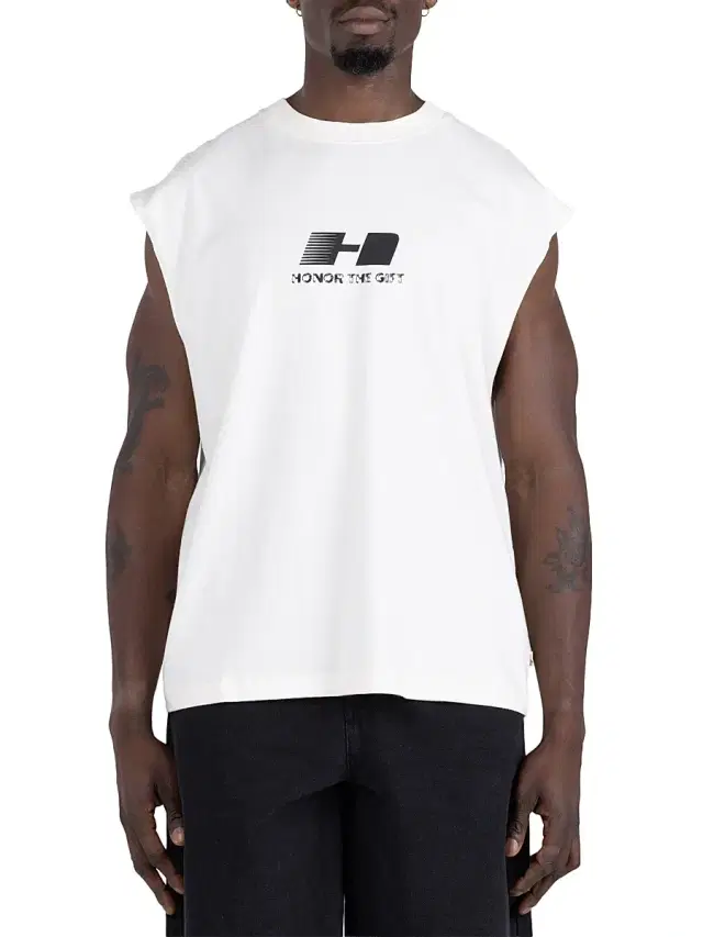 Men's The Frequency Cotton Jersey Tank - White