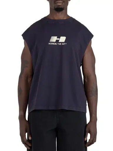 Honor The Gift Men's The Frequency Cotton Jersey Tank - Navy - Size XXL | Thumbnail 1