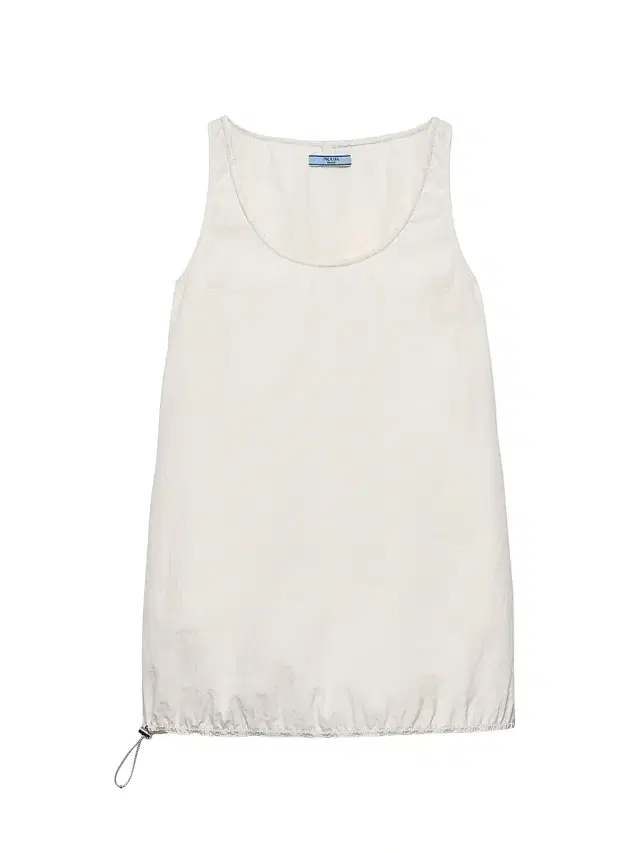 Women's Sleeveless Technical Pongé Mini-Dress - White