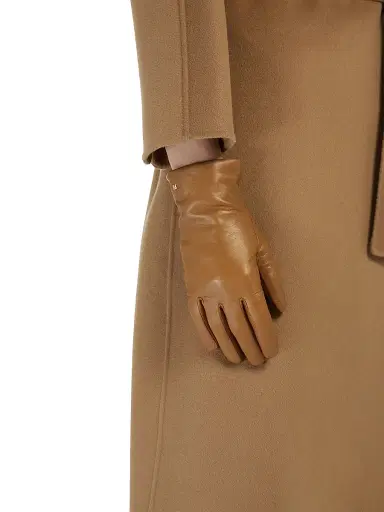 Max Mara Women's Nappa Leather Gloves - Tobacco - Size 7.5 | Thumbnail 2 Max Mara Women's Nappa Leather Gloves - Tobacco - Size 7.5 | Thumbnail 2
