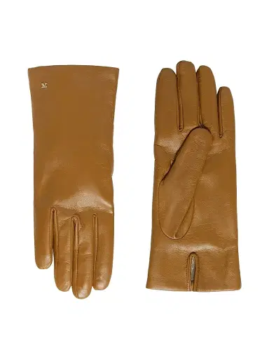 Max Mara Women's Nappa Leather Gloves - Tobacco - Size 7.5 | Thumbnail 1 Max Mara Women's Nappa Leather Gloves - Tobacco - Size 7.5 | Thumbnail 1