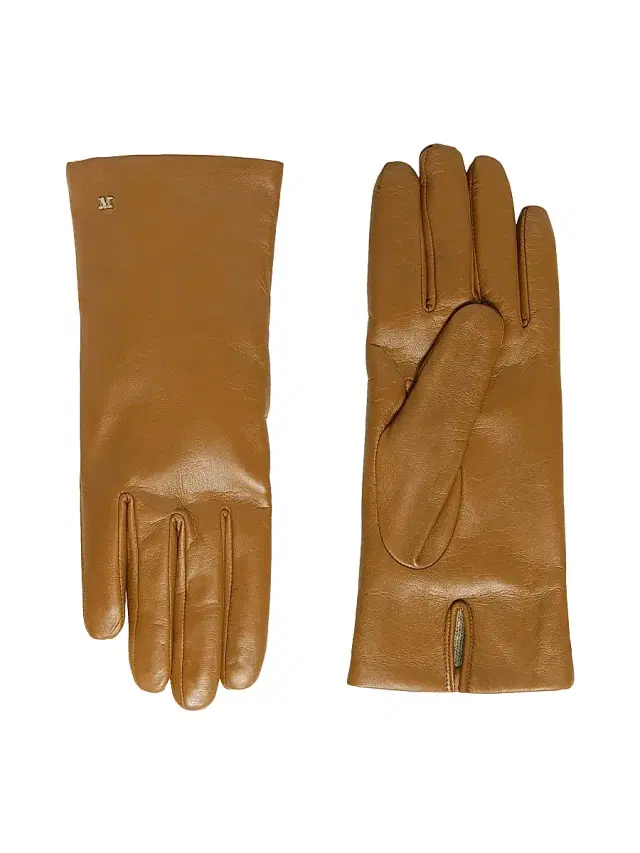 Women's Nappa Leather Gloves - Tobacco