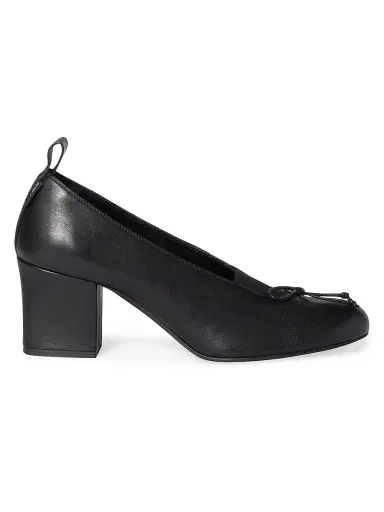Miu Miu Women's Nappa Leather Pumps - Black - Size 9.5 | Thumbnail 1 Miu Miu Women's Nappa Leather Pumps - Black - Size 9.5 | Thumbnail 1