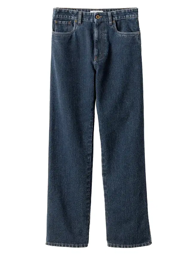 Women's Flocked Denim Trousers - Blue