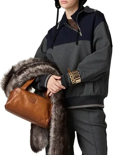 Miu Miu Women's Zipper Sweatshirt - Grey - Size Small | Thumbnail 2