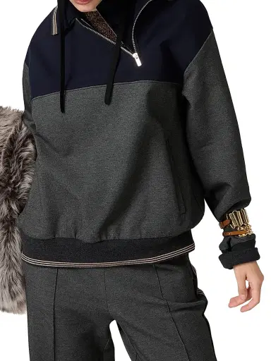 Miu Miu Women's Zipper Sweatshirt - Grey - Size Small | Thumbnail 5