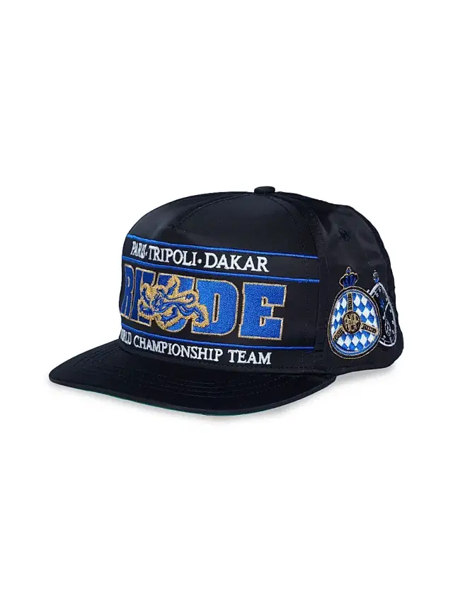 Men's Chrono Logo-Embroidered Trucker Hat - Black Blue Gold
