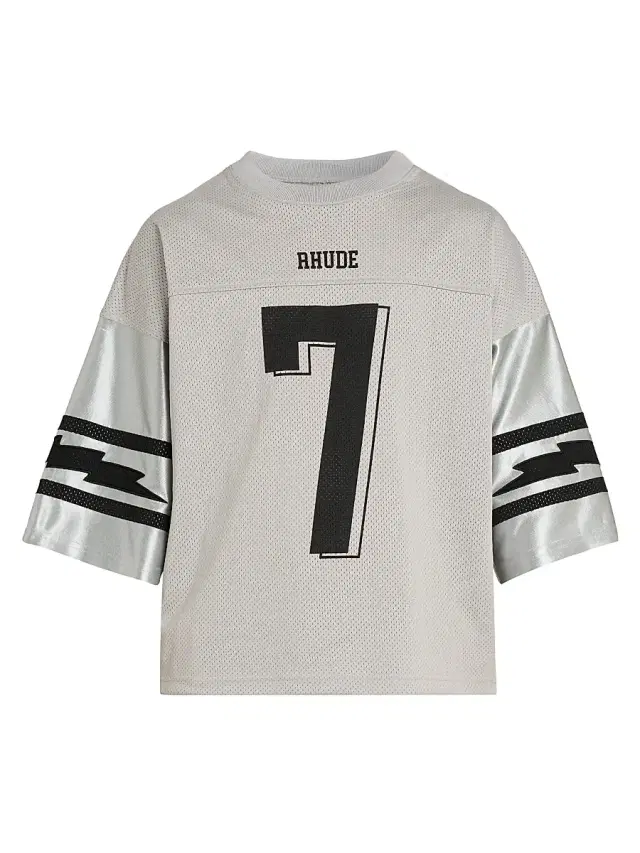 Men's Lightning Football Jersey Tee - Grey Silver