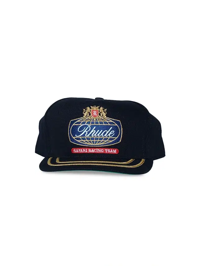 Rhude Men's Safari Crest Logo-Embroidered Baseball Cap - Black Navy