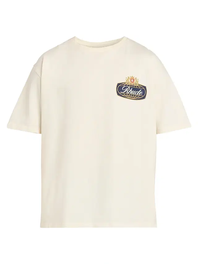 Rhude Men's  Safari Crest T-Shirt - Vintage White Blue Red