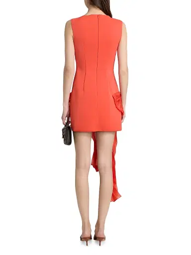ACLER Women's Forever Young Aberleigh Organza-Drape Minidress - Chilli - Size 10 | Thumbnail 5