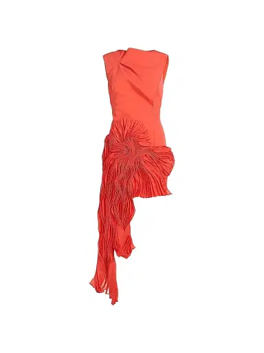 ACLER Women's Forever Young Aberleigh Organza-Drape Minidress - Chilli - Size 10 | Thumbnail 1