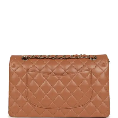 Chanel Chanel Medium Classic Double Flap Bag Brown Lambskin Light Gold Hardware | Thumbnail 4 Chanel Chanel Medium Classic Double Flap Bag Brown Lambskin Light Gold Hardware | Thumbnail 4