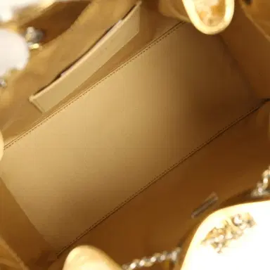 Chanel Chanel Small 25 Hobo Bag Gold Metallic Calfskin Silver Hardware | Thumbnail 8