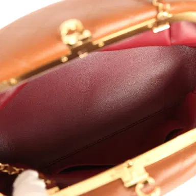 Chanel Chanel Small Clutch with Chain Camel Lambskin Gold Hardware | Thumbnail 8