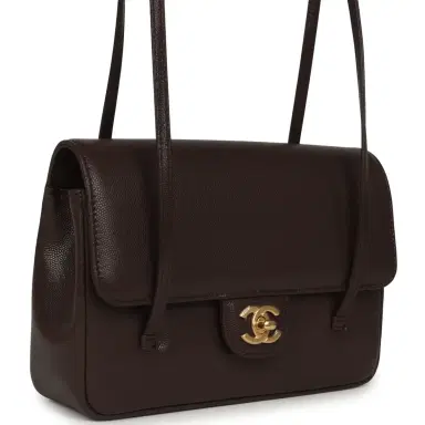 Chanel Chanel Small Preppy Coco Flap Bag Dark Brown Shiny Caviar Brushed Gold Hardware | Thumbnail 2 Chanel Chanel Small Preppy Coco Flap Bag Dark Brown Shiny Caviar Brushed Gold Hardware | Thumbnail 2