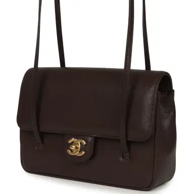 Chanel Chanel Small Preppy Coco Flap Bag Dark Brown Shiny Caviar Brushed Gold Hardware | Thumbnail 5 Chanel Chanel Small Preppy Coco Flap Bag Dark Brown Shiny Caviar Brushed Gold Hardware | Thumbnail 5