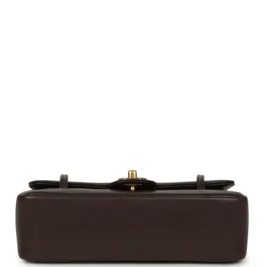 Chanel Chanel Small Preppy Coco Flap Bag Dark Brown Shiny Caviar Brushed Gold Hardware | Thumbnail 6 Chanel Chanel Small Preppy Coco Flap Bag Dark Brown Shiny Caviar Brushed Gold Hardware | Thumbnail 6