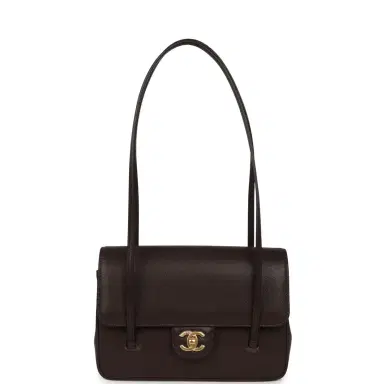 Chanel Chanel Small Preppy Coco Flap Bag Dark Brown Shiny Caviar Brushed Gold Hardware | Thumbnail 7 Chanel Chanel Small Preppy Coco Flap Bag Dark Brown Shiny Caviar Brushed Gold Hardware | Thumbnail 7