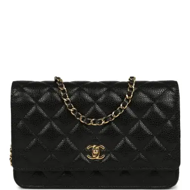 Chanel Chanel Wallet On Chain WOC Black Caviar Gold Hardware | Thumbnail 1 Chanel Chanel Wallet On Chain WOC Black Caviar Gold Hardware | Thumbnail 1