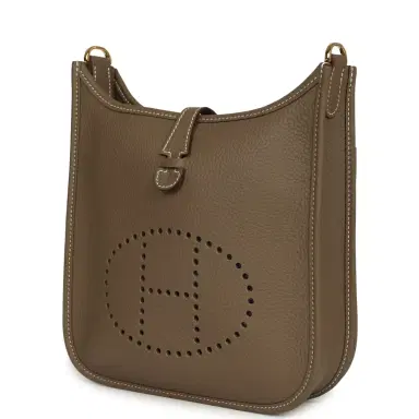 HERMÈS Hermes Evelyne 23 Etoupe Clemence Gold Hardware | Thumbnail 5 HERMÈS Hermes Evelyne 23 Etoupe Clemence Gold Hardware | Thumbnail 5