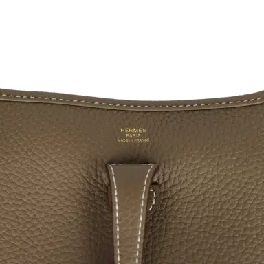 HERMÈS Hermes Evelyne 23 Etoupe Clemence Gold Hardware | Thumbnail 7 HERMÈS Hermes Evelyne 23 Etoupe Clemence Gold Hardware | Thumbnail 7
