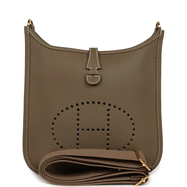 hermes Hermes Evelyne 23 Etoupe Clemence Gold Hardware
