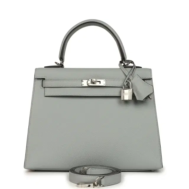 hermes Hermes Kelly Sellier 25 Bleu Glacier Epsom Palladium Hardware