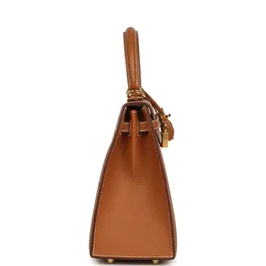 HERMÈS Hermes Kelly Sellier 25 Gold Epsom Gold Hardware | Thumbnail 3