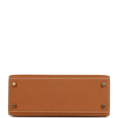 HERMÈS Hermes Kelly Sellier 25 Gold Epsom Gold Hardware | Thumbnail 6