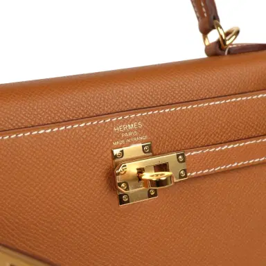 HERMÈS Hermes Kelly Sellier 25 Gold Epsom Gold Hardware | Thumbnail 7