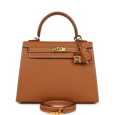 HERMÈS Hermes Kelly Sellier 25 Gold Epsom Gold Hardware | Thumbnail 1