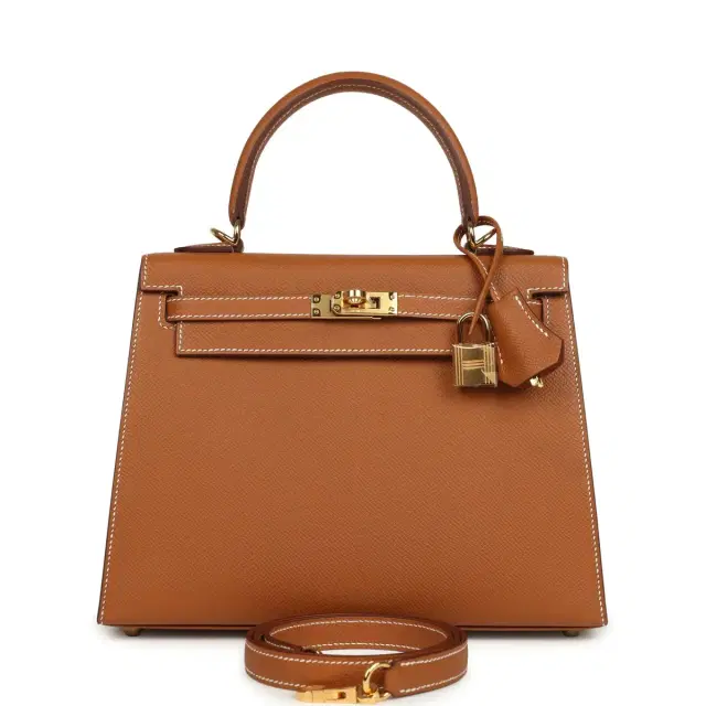 hermes Hermes Kelly Sellier 25 Gold Epsom Gold Hardware