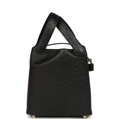HERMÈS Hermes Picotin Lock 18 Black Ostrich Gold Hardware | Thumbnail 3