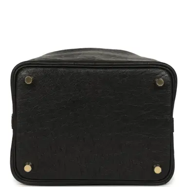 HERMÈS Hermes Picotin Lock 18 Black Ostrich Gold Hardware | Thumbnail 6